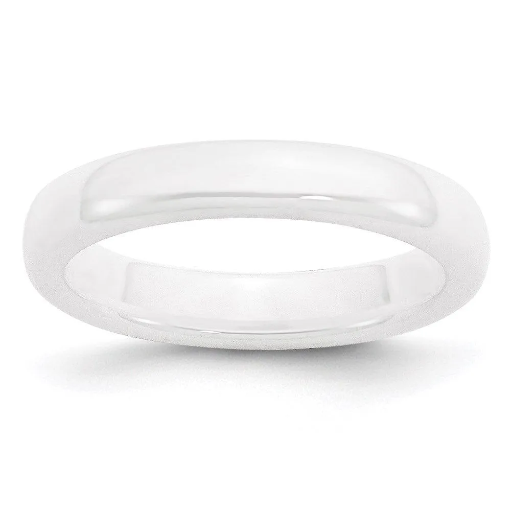 Chisel Jewelry Ceramic White 4mm Polished Band