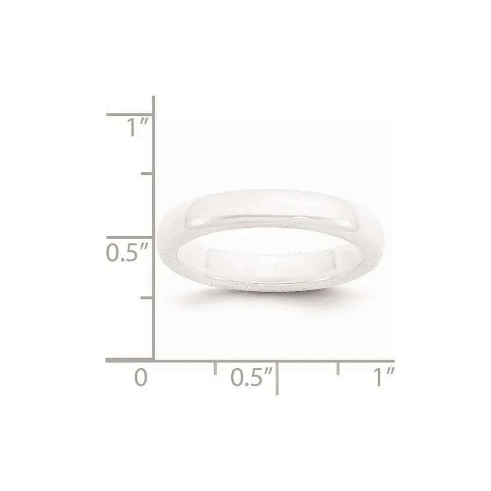 Chisel Jewelry Ceramic White 4mm Polished Band