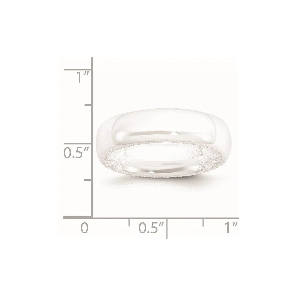 Chisel Jewelry Ceramic White 6mm Polished Band