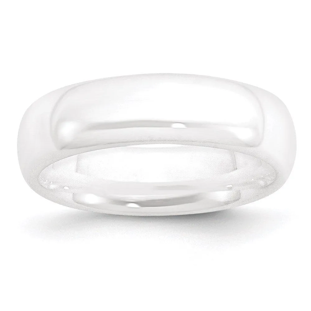 Chisel Jewelry Ceramic White 6mm Polished Band
