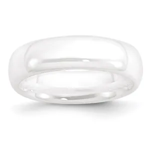 Chisel Jewelry Ceramic White 6mm Polished Band