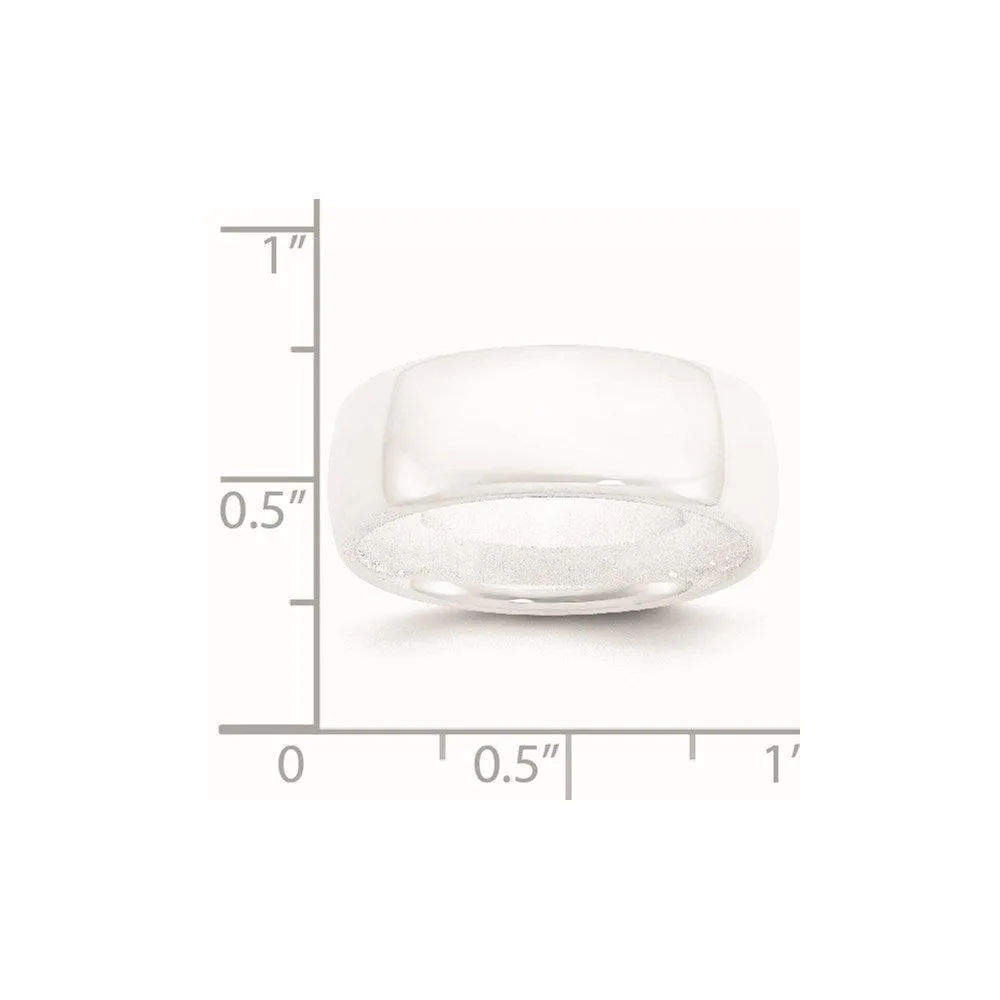 Chisel Jewelry Ceramic White 8mm Polished Band