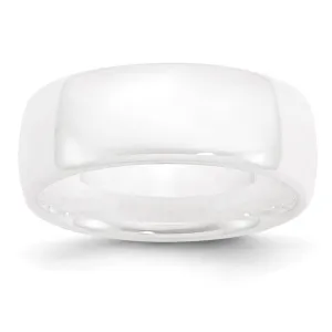 Chisel Jewelry Ceramic White 8mm Polished Band
