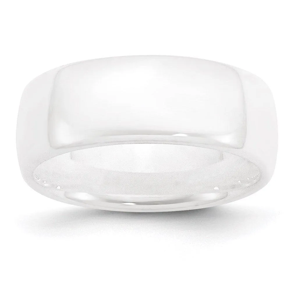 Chisel Jewelry Ceramic White 8mm Polished Band