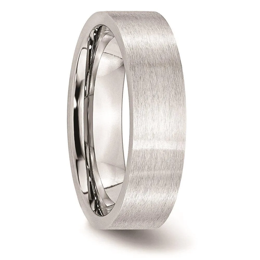Chisel Jewelry Cobalt Flat Satin 6mm Band