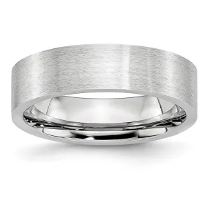 Chisel Jewelry Cobalt Flat Satin 6mm Band