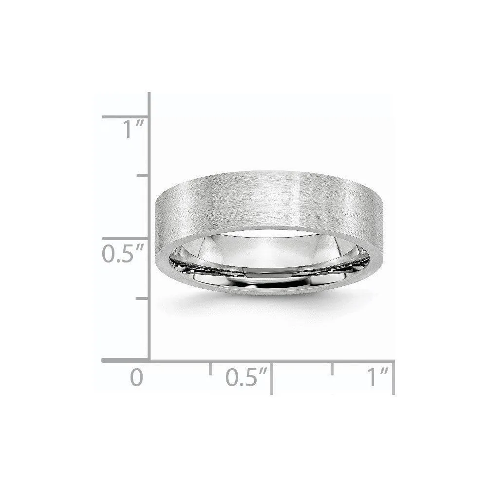 Chisel Jewelry Cobalt Flat Satin 6mm Band