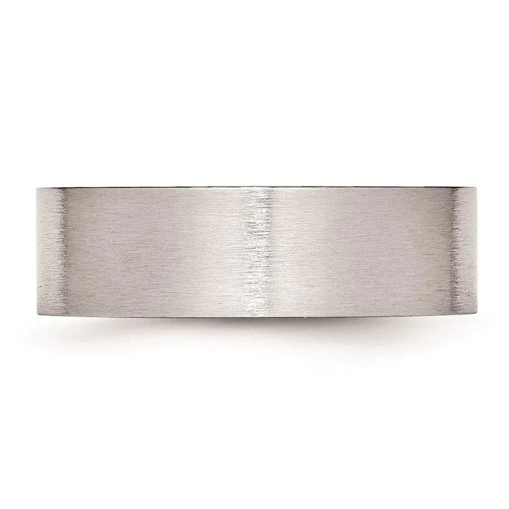 Chisel Jewelry Cobalt Flat Satin 7mm Band