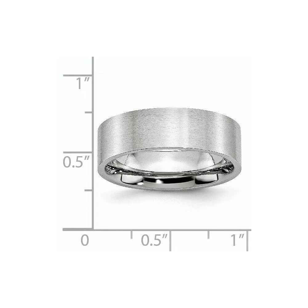 Chisel Jewelry Cobalt Flat Satin 7mm Band