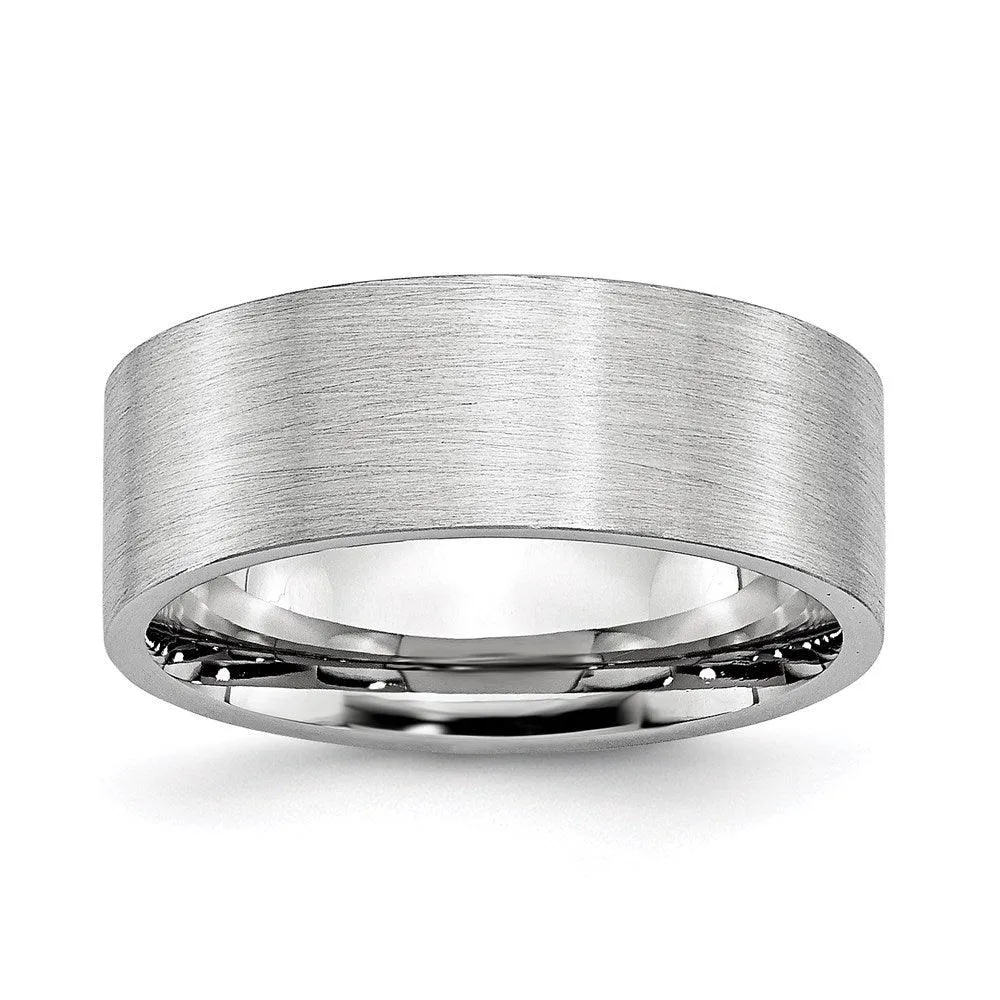 Chisel Jewelry Cobalt Flat Satin 8mm Band