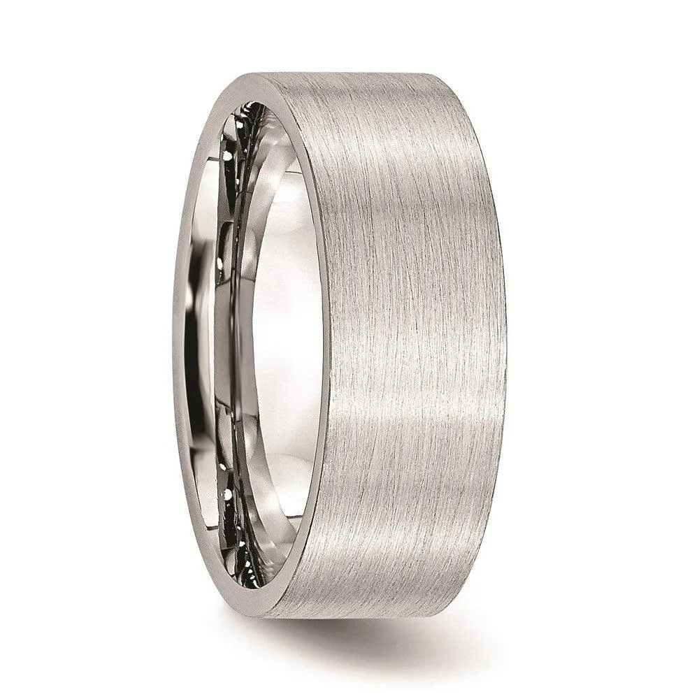Chisel Jewelry Cobalt Flat Satin 8mm Band