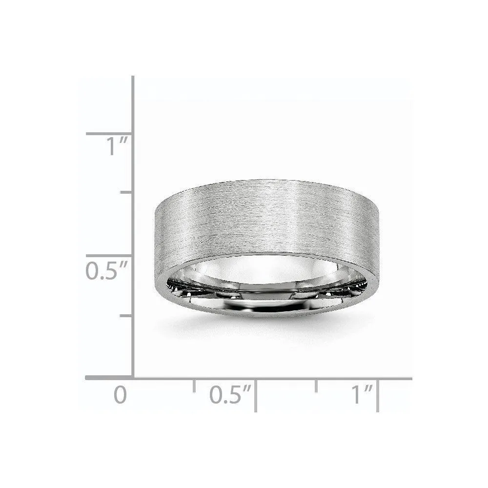 Chisel Jewelry Cobalt Flat Satin 8mm Band