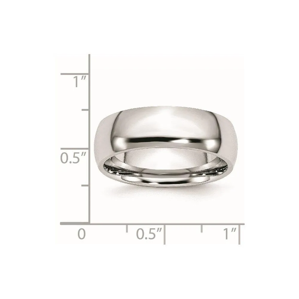 Chisel Jewelry Cobalt Polished 7mm Band