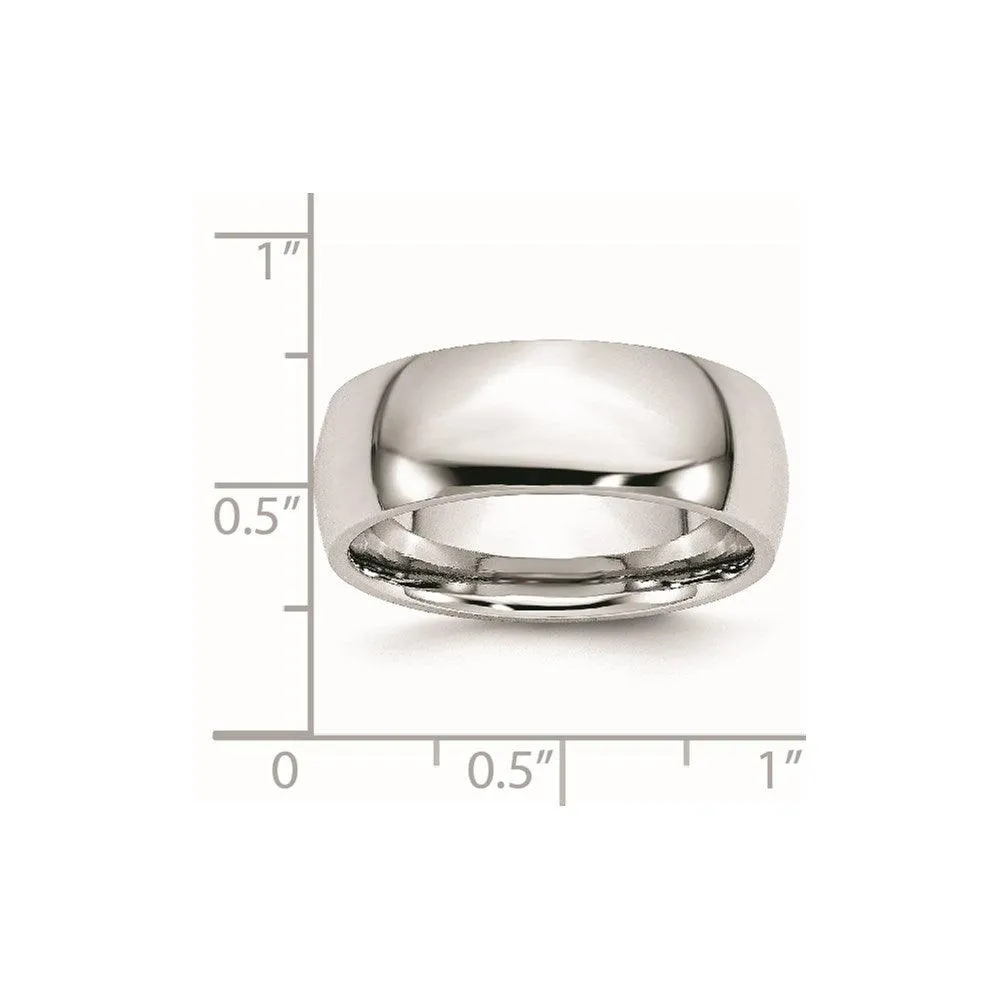 Chisel Jewelry Cobalt Polished 8mm Band