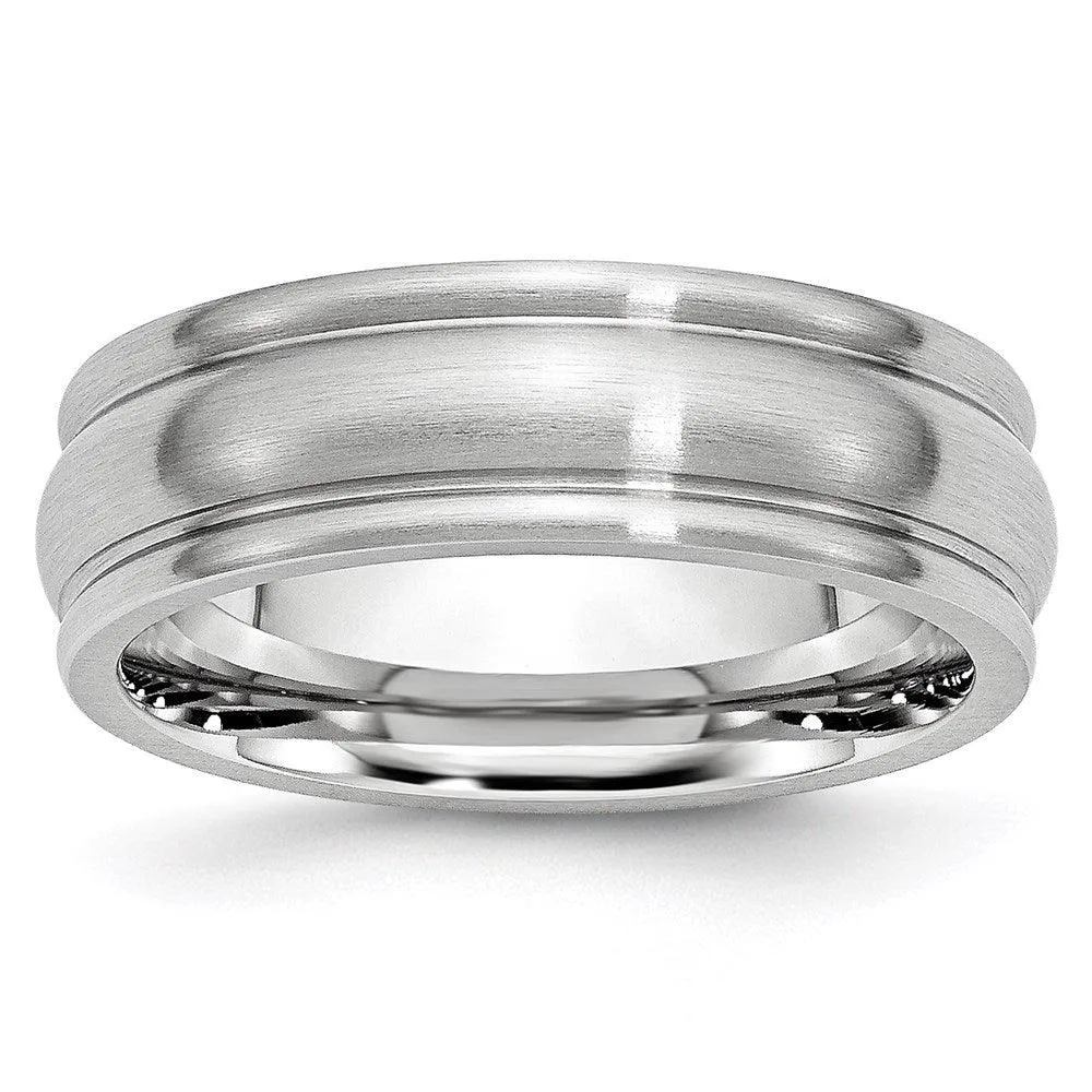 Chisel Jewelry Cobalt Satin 7mm Rounded Edge Band