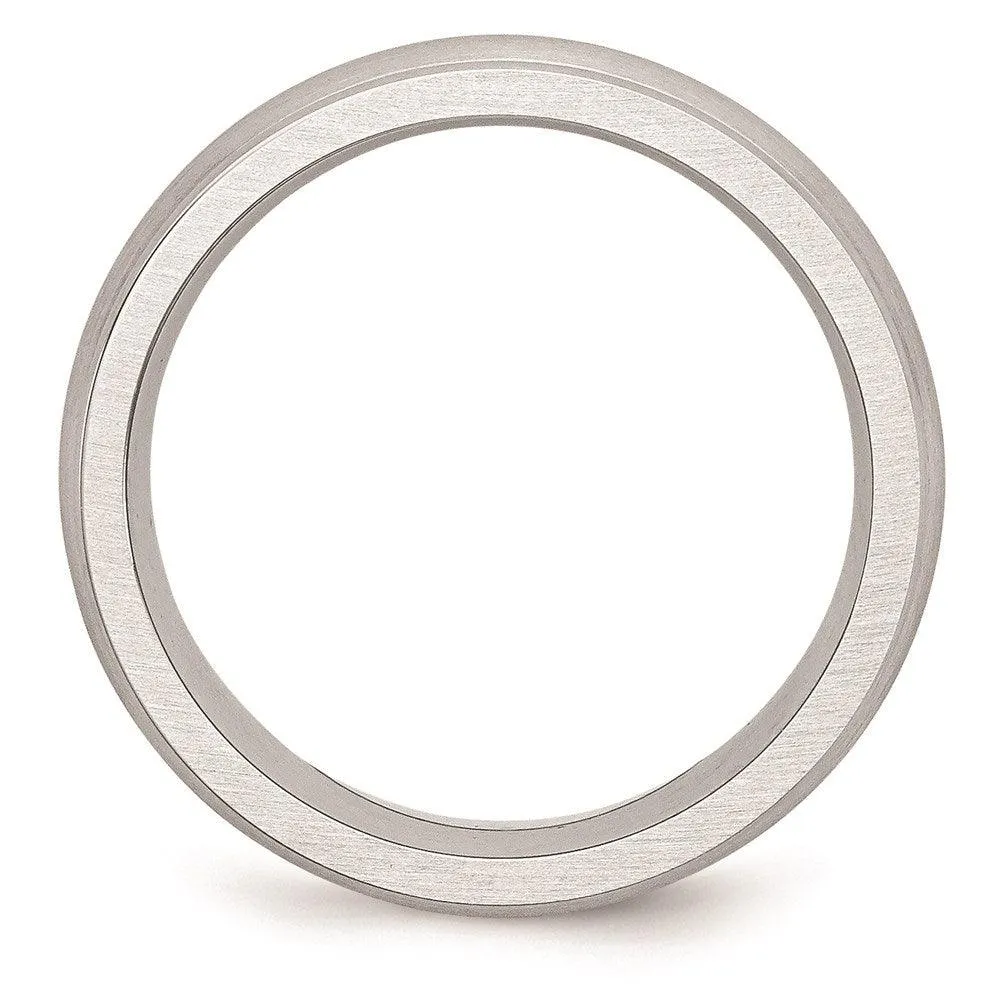 Chisel Jewelry Cobalt Satin 7mm Rounded Edge Band