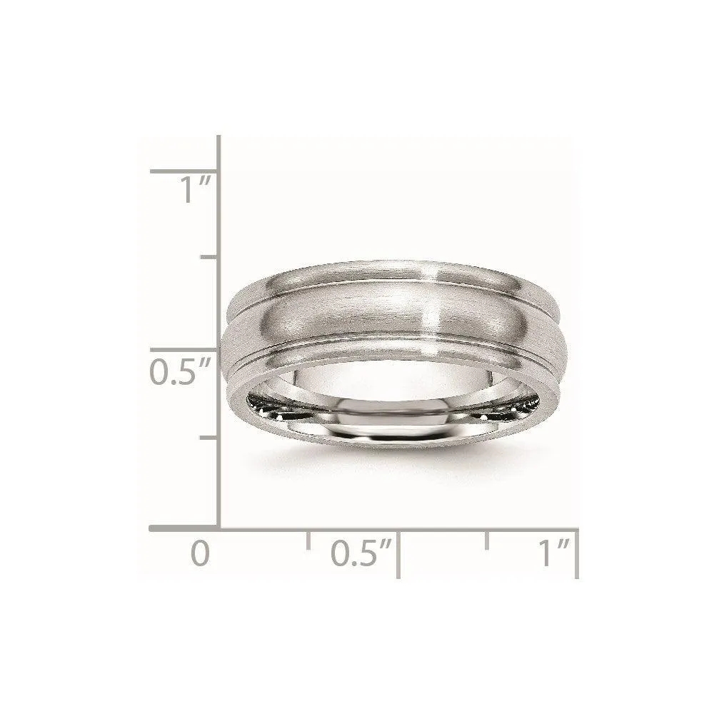 Chisel Jewelry Cobalt Satin 7mm Rounded Edge Band