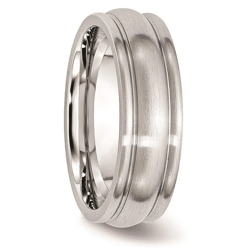 Chisel Jewelry Cobalt Satin 7mm Rounded Edge Band