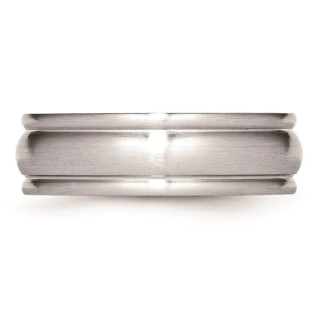 Chisel Jewelry Cobalt Satin 7mm Rounded Edge Band