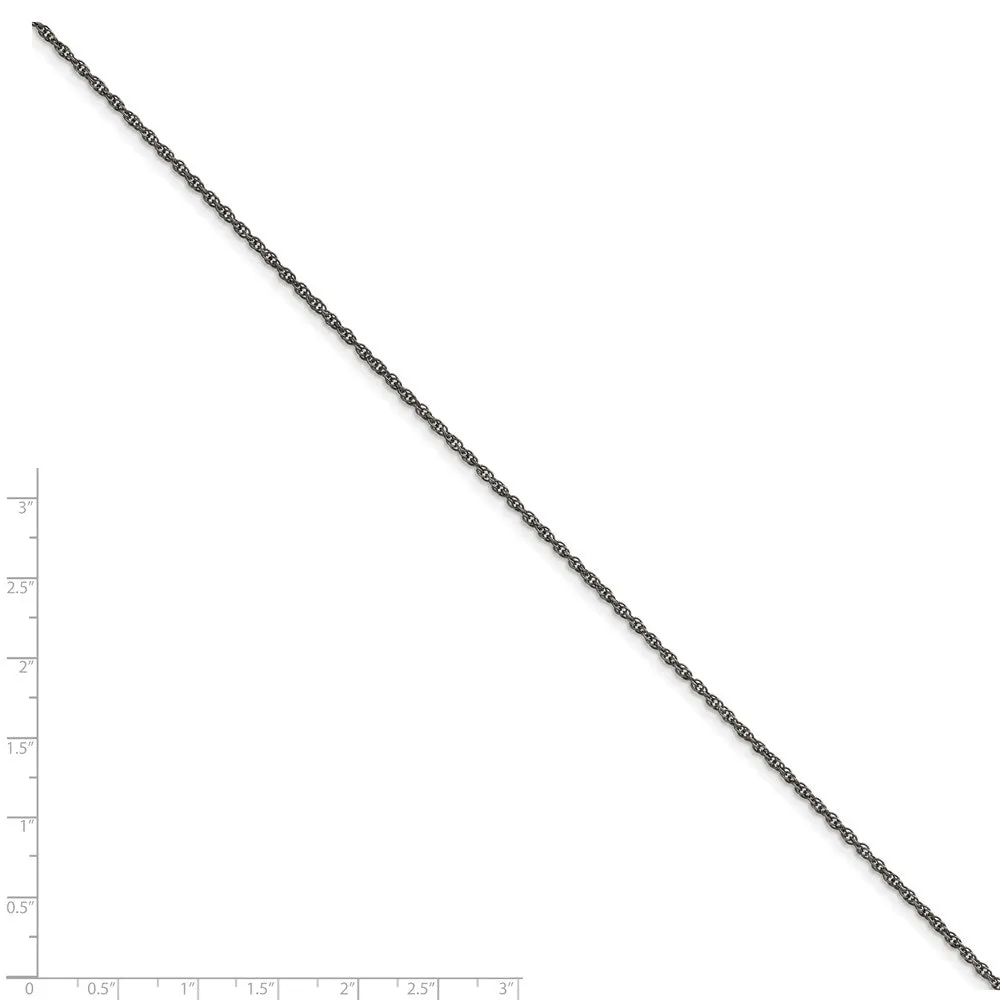 Chisel Jewelry Stainless Steel 2.00mm Oxidized Chain | SRN1283