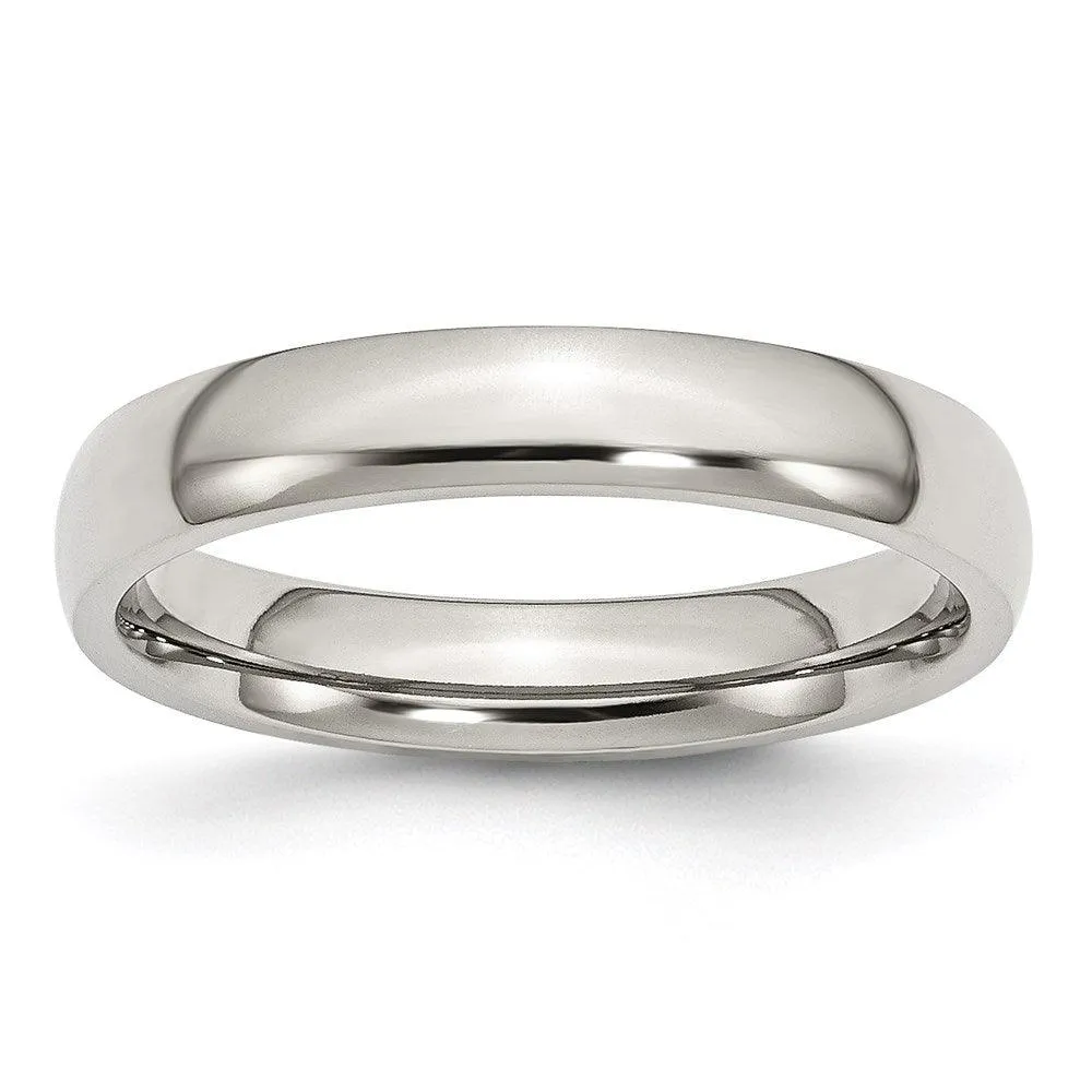 Chisel Jewelry Stainless Steel 4mm Polished Band