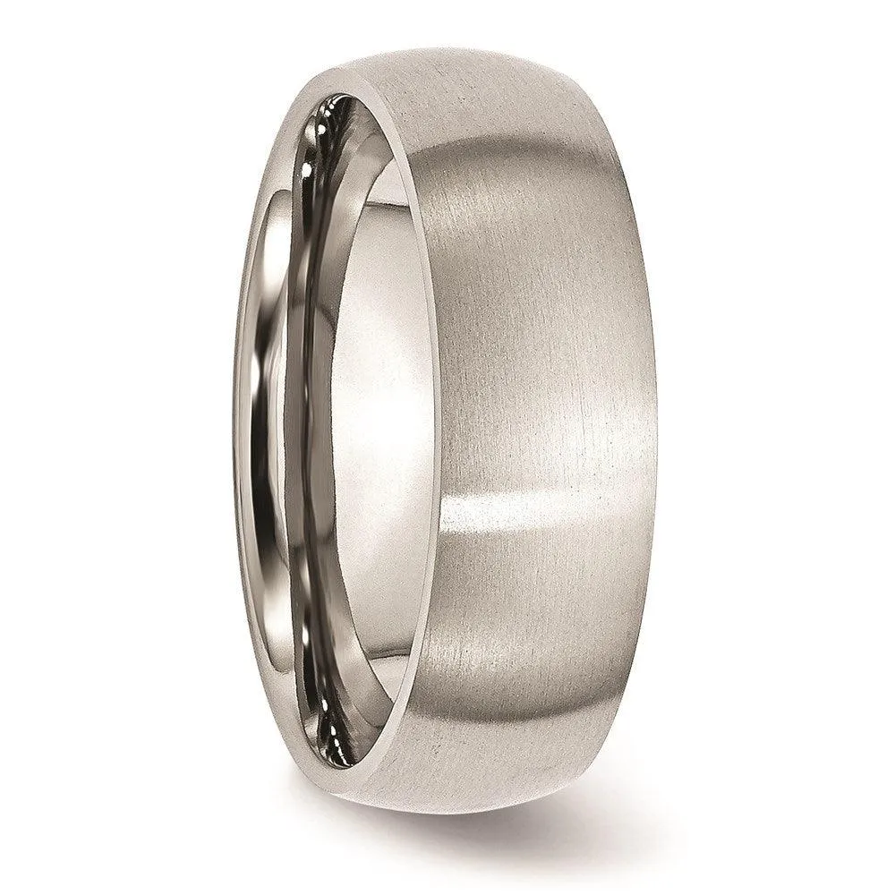 Chisel Jewelry Stainless Steel 7mm Brushed Band