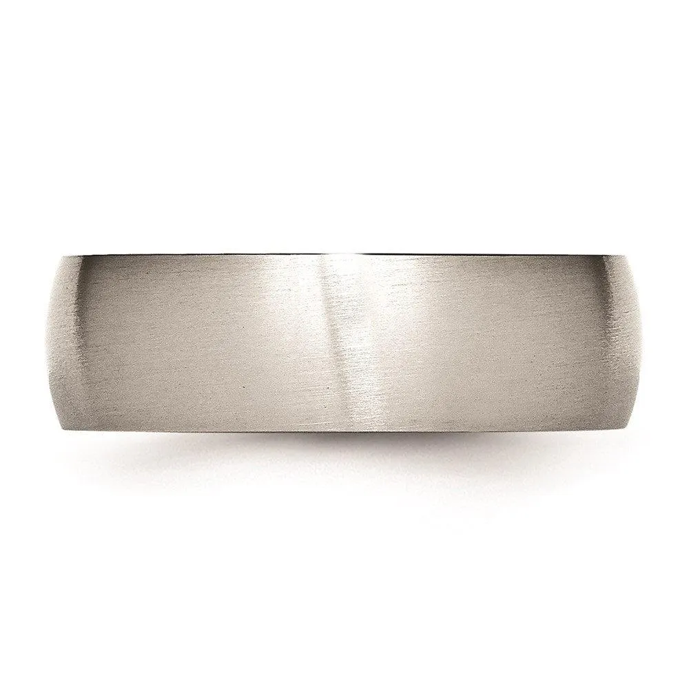 Chisel Jewelry Stainless Steel 7mm Brushed Band