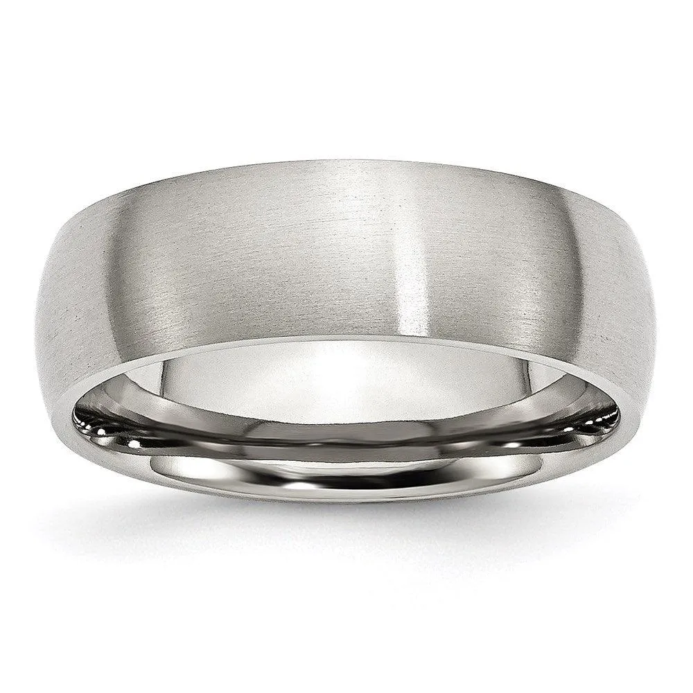 Chisel Jewelry Stainless Steel 7mm Brushed Band