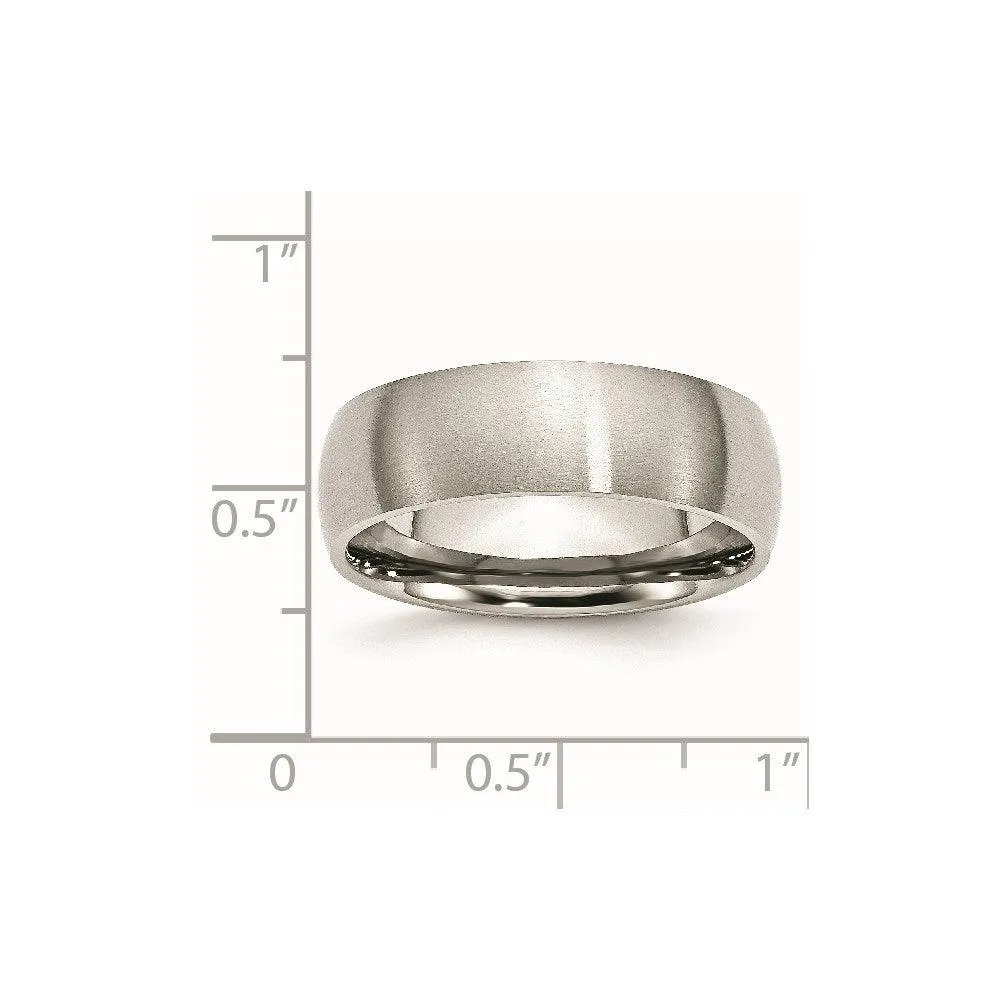 Chisel Jewelry Stainless Steel 7mm Brushed Band