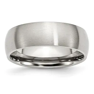 Chisel Jewelry Stainless Steel 7mm Brushed Band
