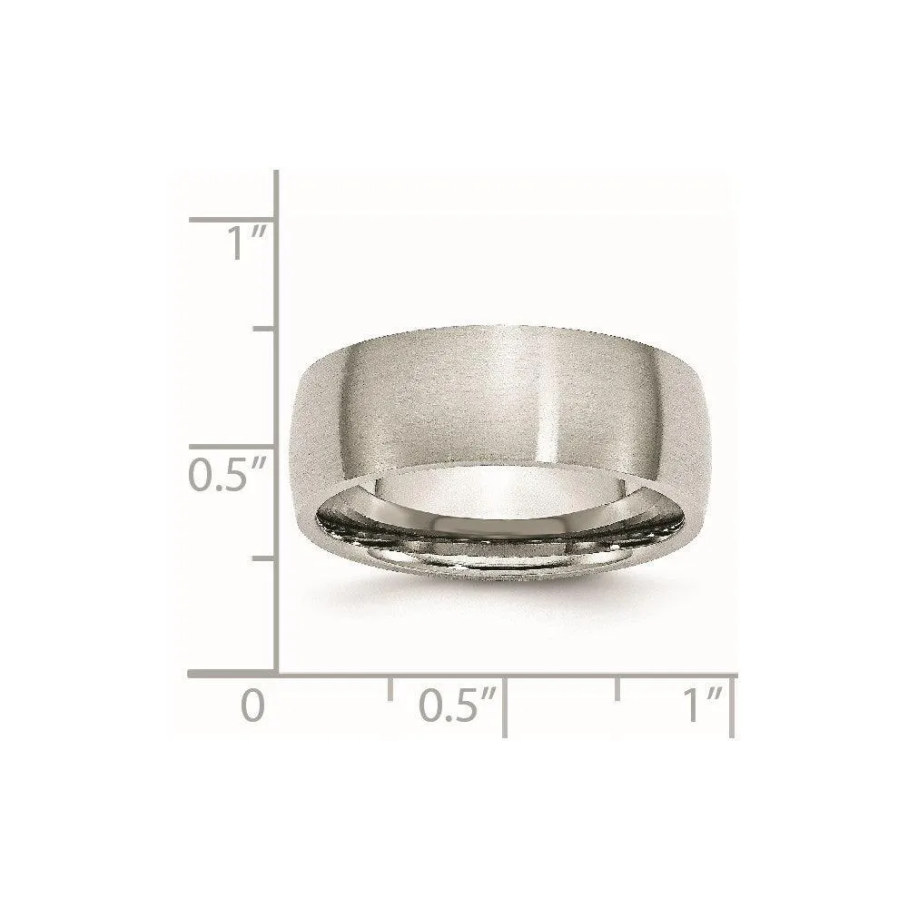 Chisel Jewelry Stainless Steel 8mm Brushed Band