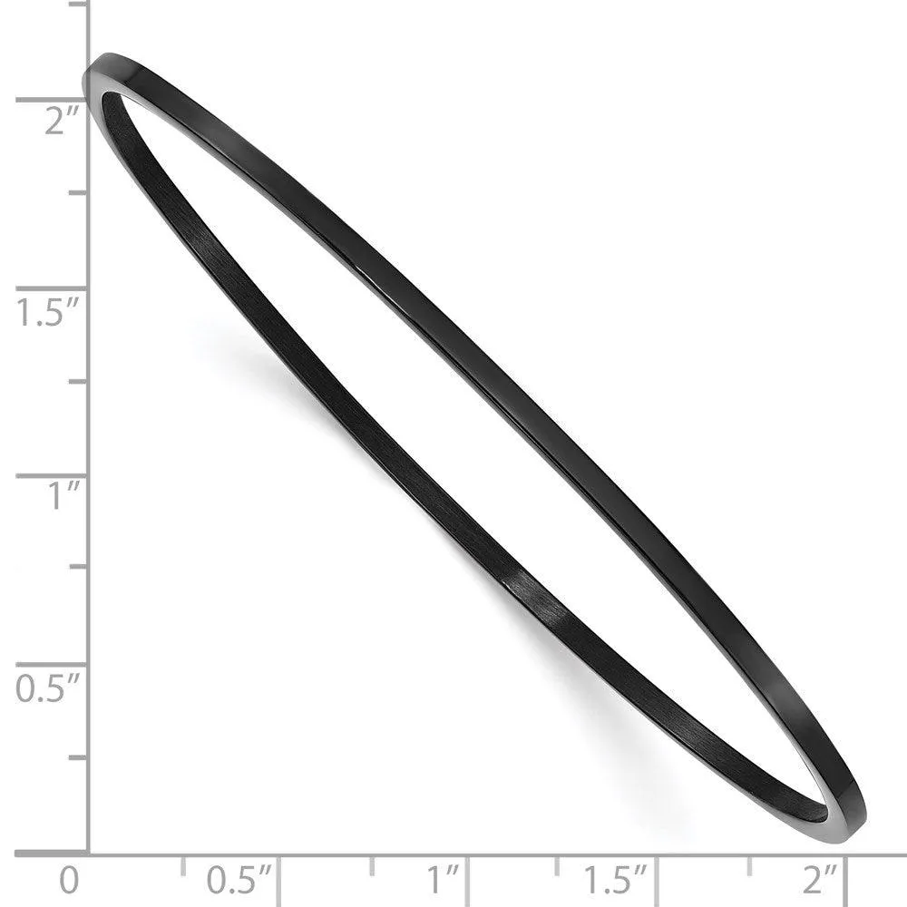 Chisel Jewelry Stainless Steel Black IP Plated Bangle
