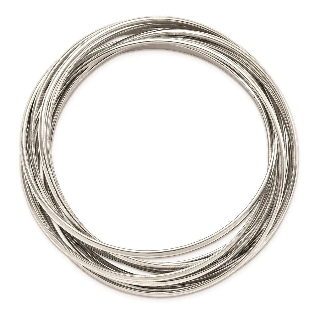 Chisel Jewelry Stainless Steel Intertwined Bangle Bracelet