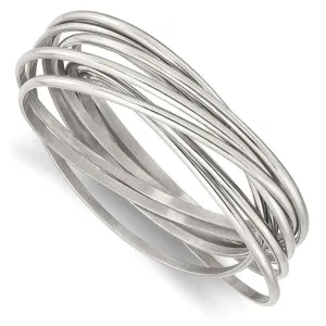 Chisel Jewelry Stainless Steel Intertwined Bangle Bracelet