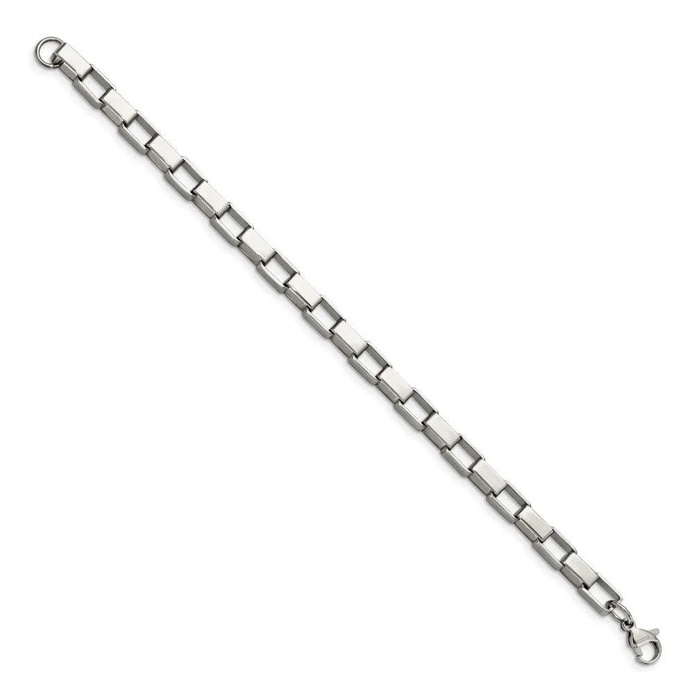 Chisel Jewelry Stainless Steel Link 8in Bracelet