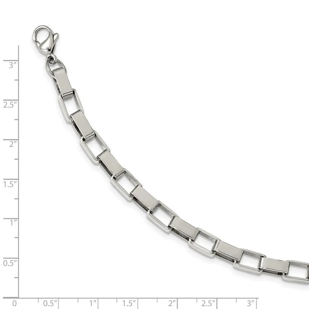 Chisel Jewelry Stainless Steel Link 8in Bracelet