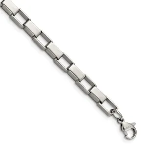 Chisel Jewelry Stainless Steel Link 8in Bracelet