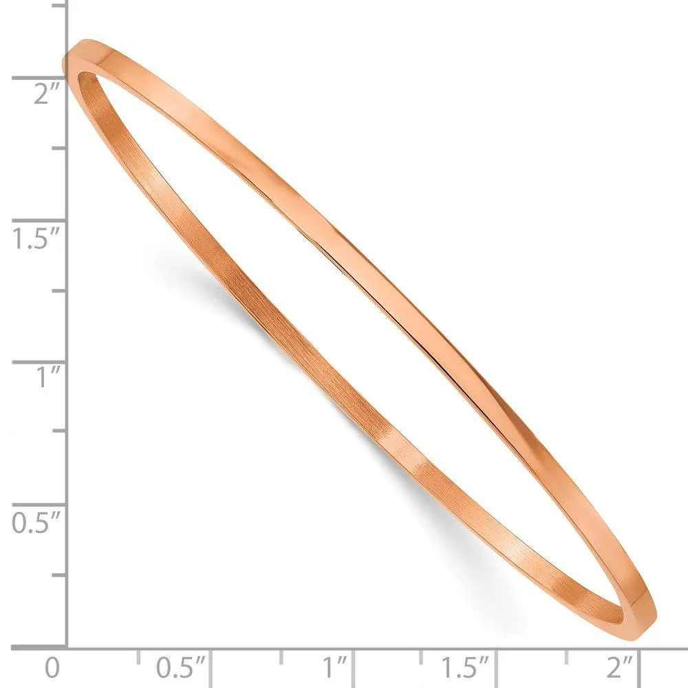 Chisel Jewelry Stainless Steel Pink IP-plated Bangle