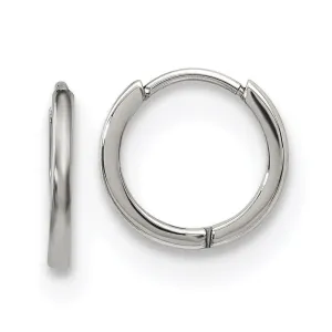 Chisel Jewelry Stainless Steel Polished 11.80mm Endless Hinged Hoops