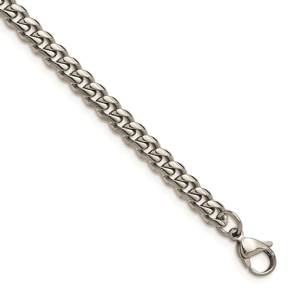 Chisel Jewelry Stainless Steel Polished 6mm 8.25in Curb Bracelet
