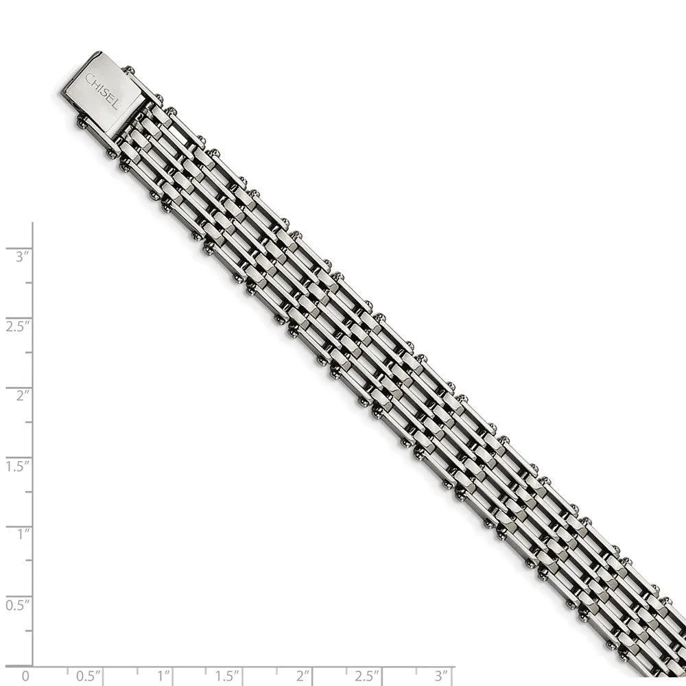Chisel Jewelry Stainless Steel Polished 8.5in Bracelet