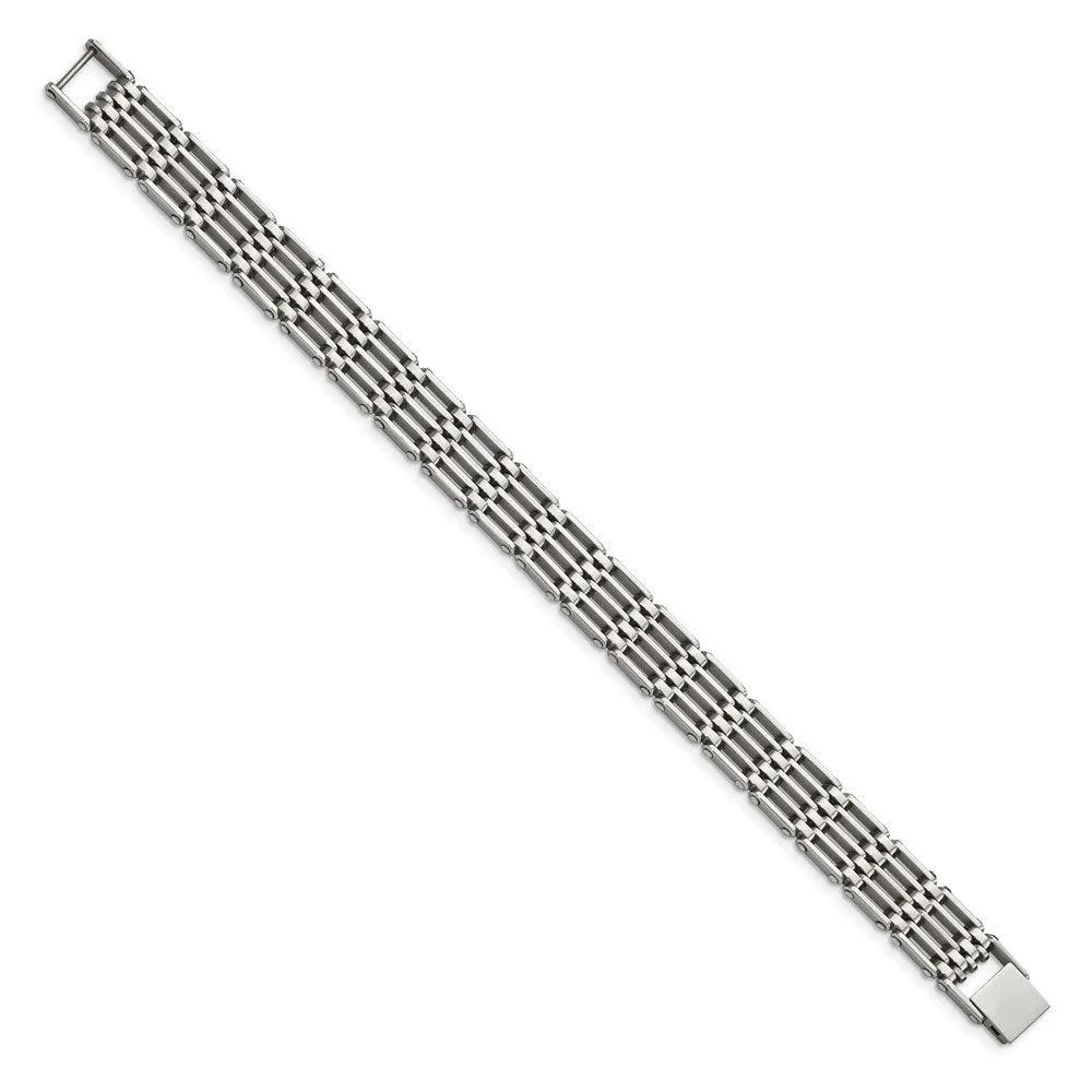 Chisel Jewelry Stainless Steel Polished 8.5in Bracelet