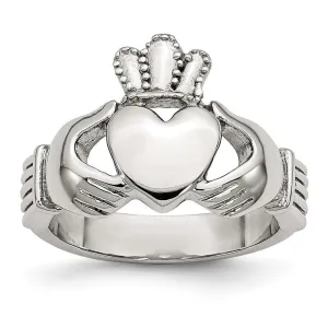 Chisel Jewelry Stainless Steel Polished Claddagh Ring