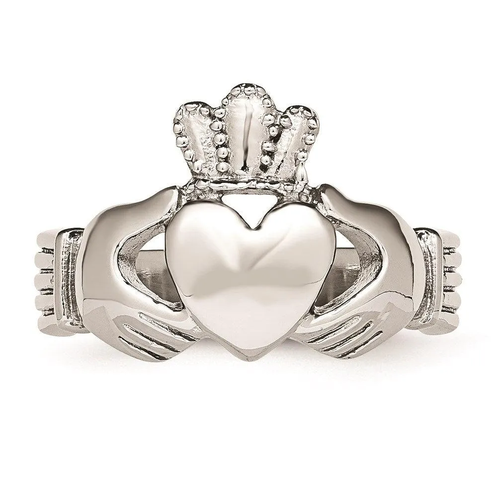 Chisel Jewelry Stainless Steel Polished Claddagh Ring