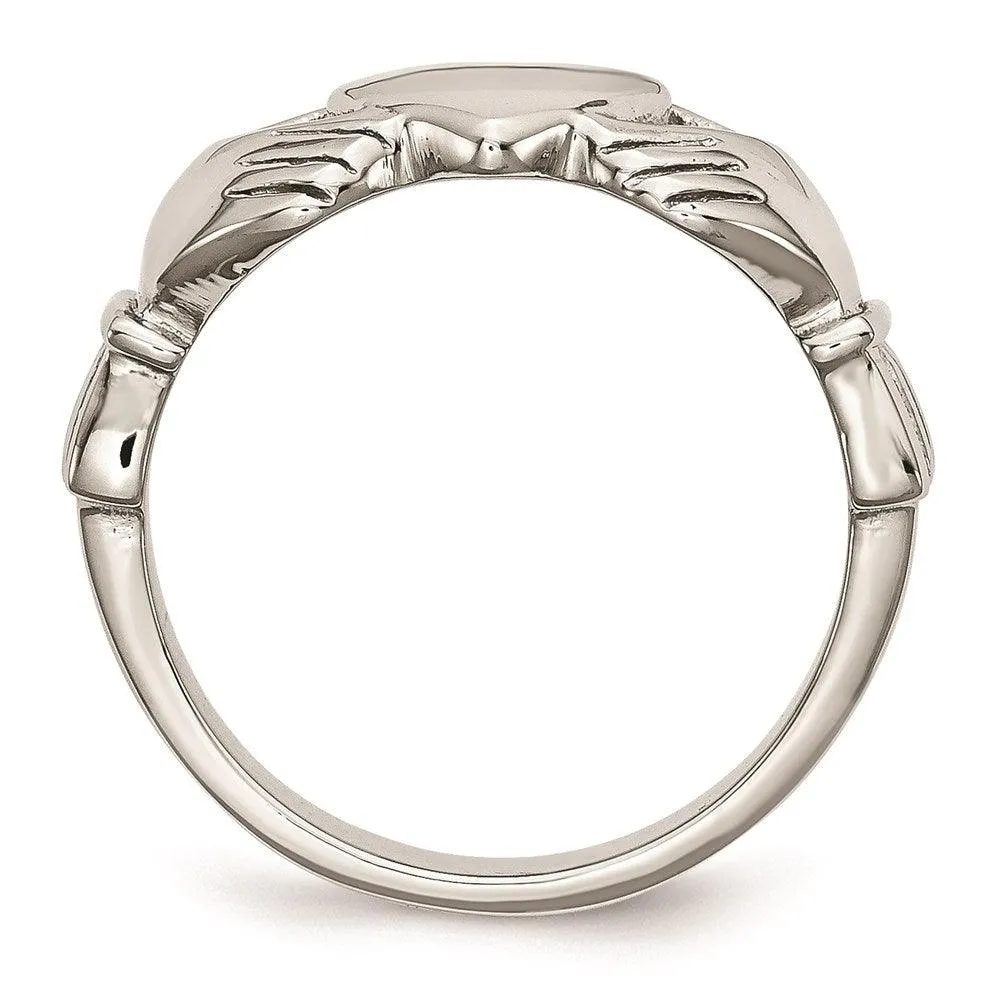 Chisel Jewelry Stainless Steel Polished Claddagh Ring
