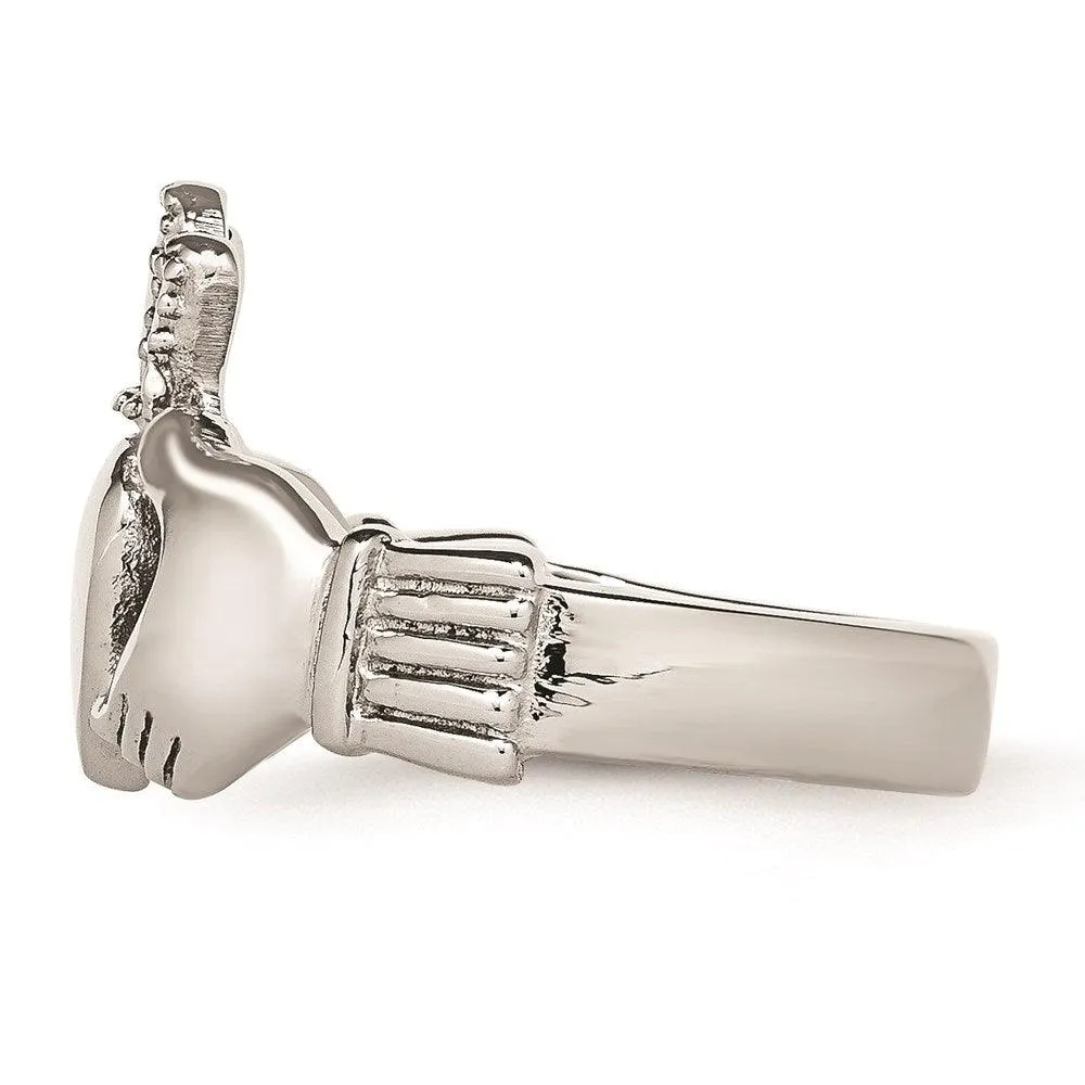 Chisel Jewelry Stainless Steel Polished Claddagh Ring