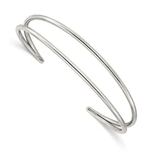 Chisel Jewelry Stainless Steel Polished Cuff Bangle
