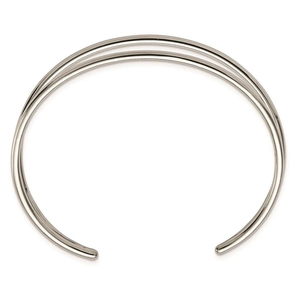 Chisel Jewelry Stainless Steel Polished Cuff Bangle
