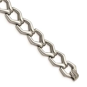 Chisel Jewelry Stainless Steel Polished Fancy Link 8.5 Bracelet