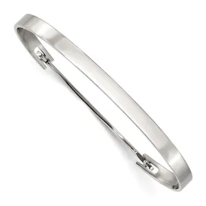 Chisel Jewelry Stainless Steel Polished Flexible 4.75mm Bangle